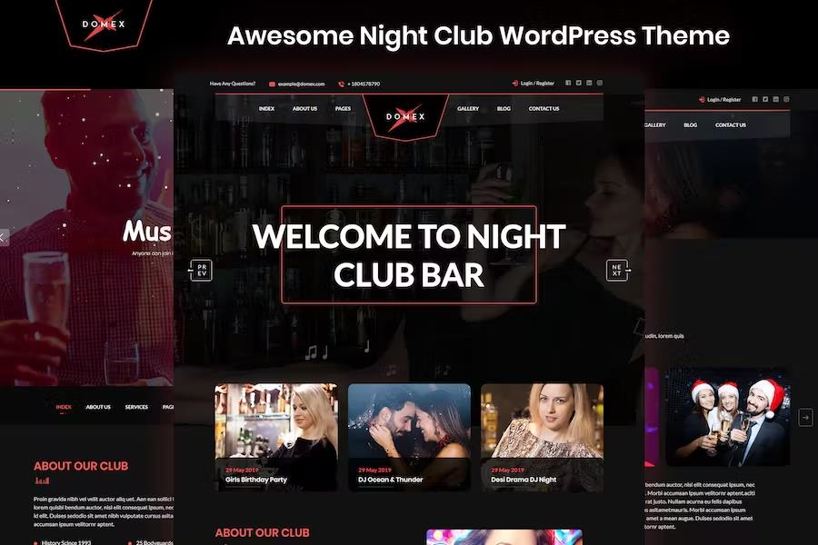 DOMEX – NIGHT CLUB WORDPRESS THEME